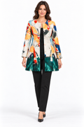 Luii Abstract Print Jacquard Long Jacket – Size L