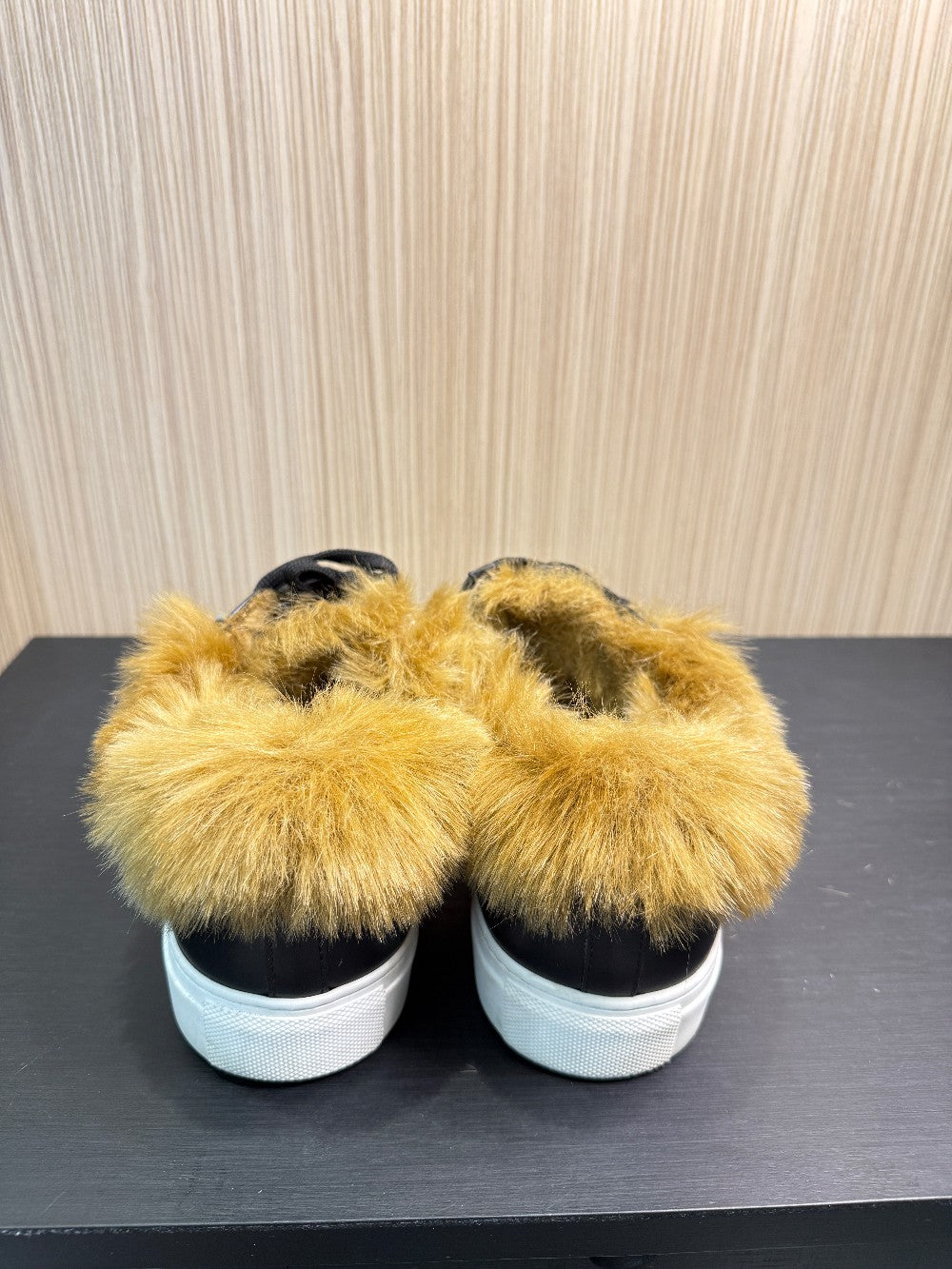 Roberto Cavalli RC100 C Leather Sneakers with Dyed Fur Trim Size EU 43.5|279
