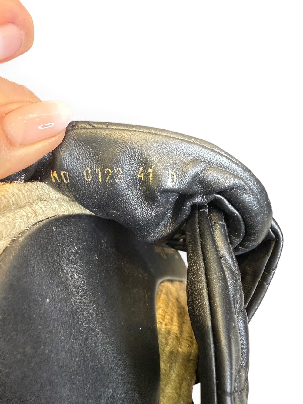 Christian Dior Cannage Quilted Leather Espadrille Slides Black – EU 41|959