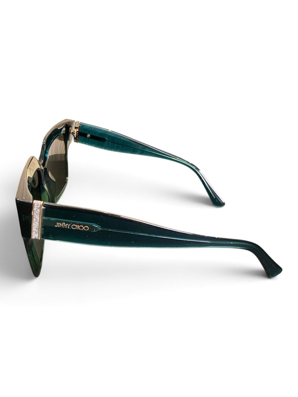 Jimmy Choo EDNA/S PEF/IR Oversized Square Sunglasses Size 52-22-145 – Emerald Blue Gradient|808