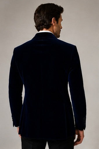 Tom Ford Shelton Navy Velvet Tuxedo Jacket – Men's Size 50R|517