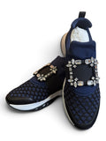 Roger Vivier Viv’ Run Strass Buckle Sneakers Navy – Brand New – US 10.5 (EU 40.5)|974
