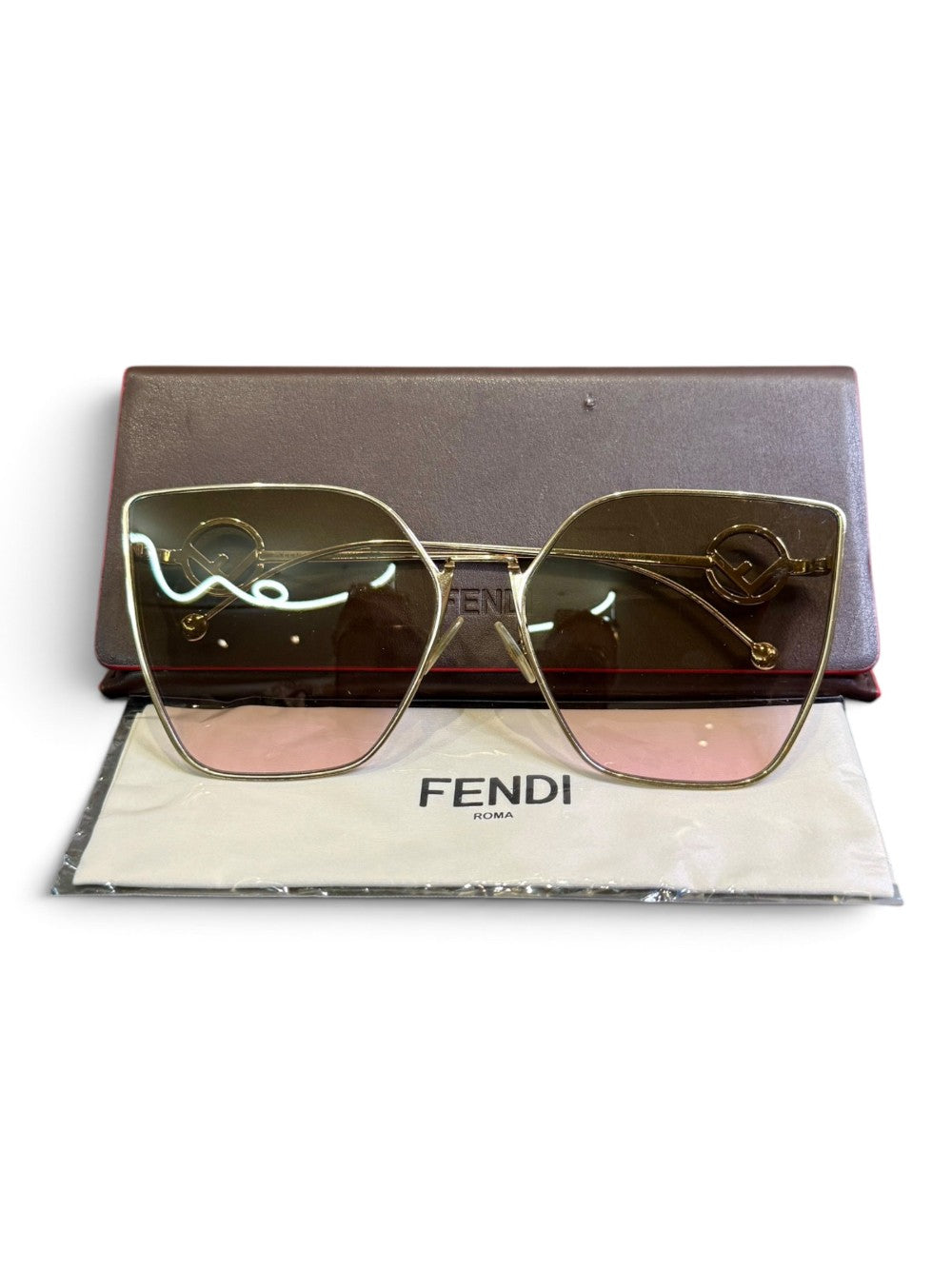 Fendi F Is Fendi FF 0323/S Rose Gold Gradient Sunglasses|736