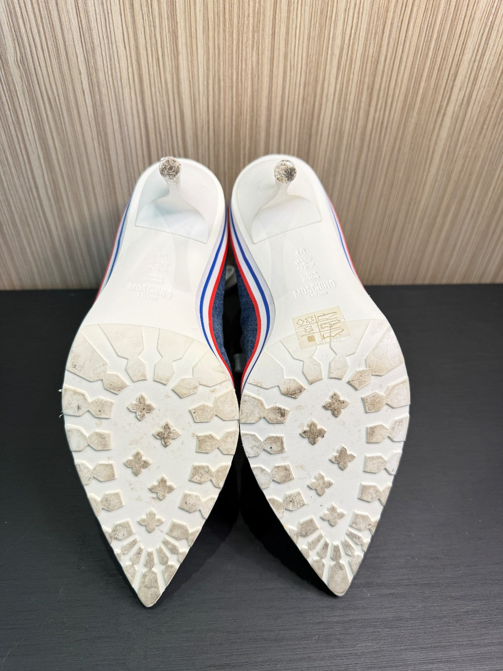 Moschino Couture Denim Lace-Up High Heel Sneaker Boots Size EU 40|305