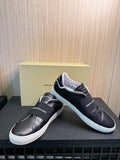 John Galliano Paris Leather Slip-On Sneakers with Logo Strap Size EU 43.5|325