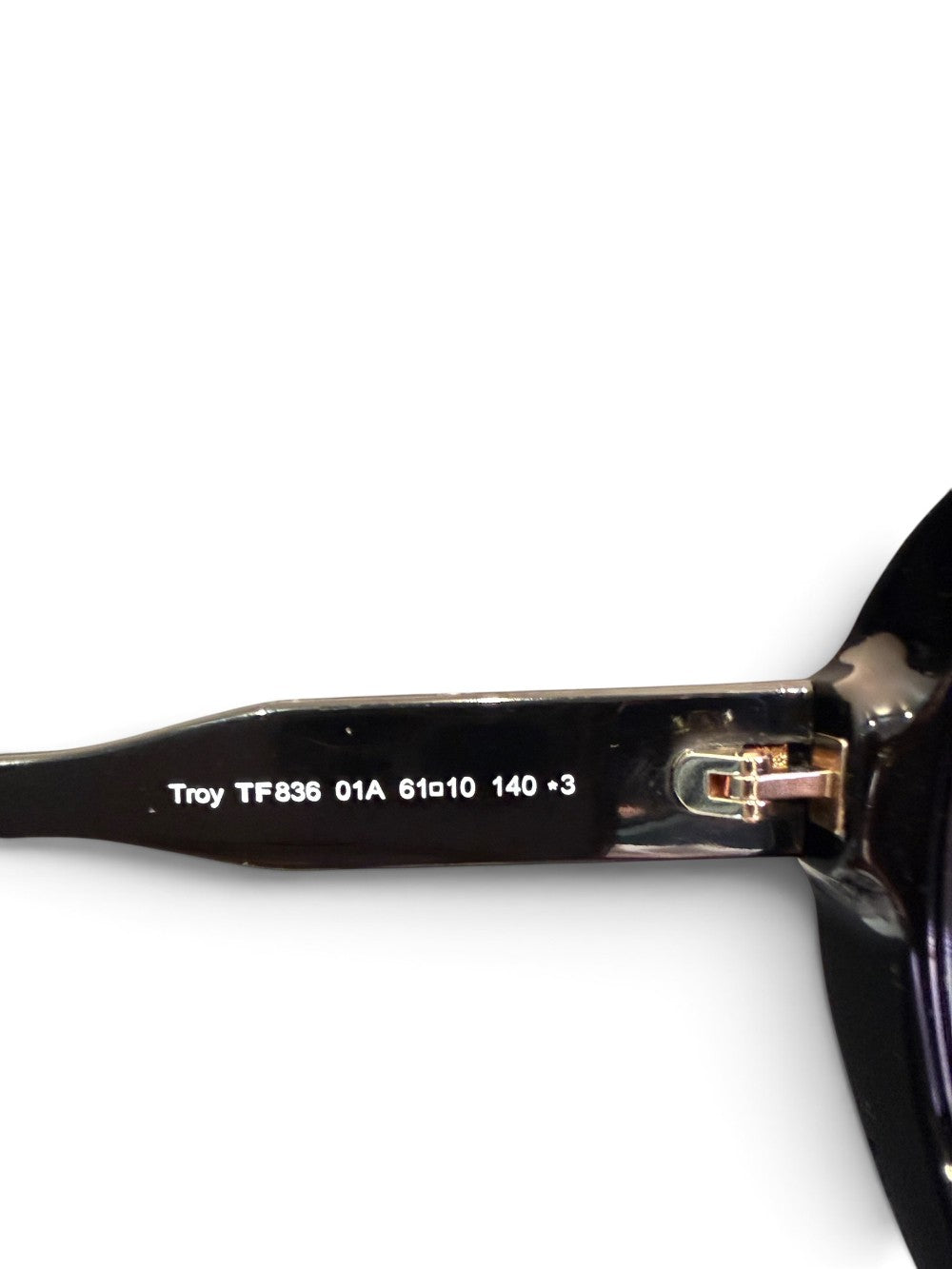 Tom Ford Troy TF836 01A Aviator Shield Sunglasses Size 61-10-140 – Shiny Black|830