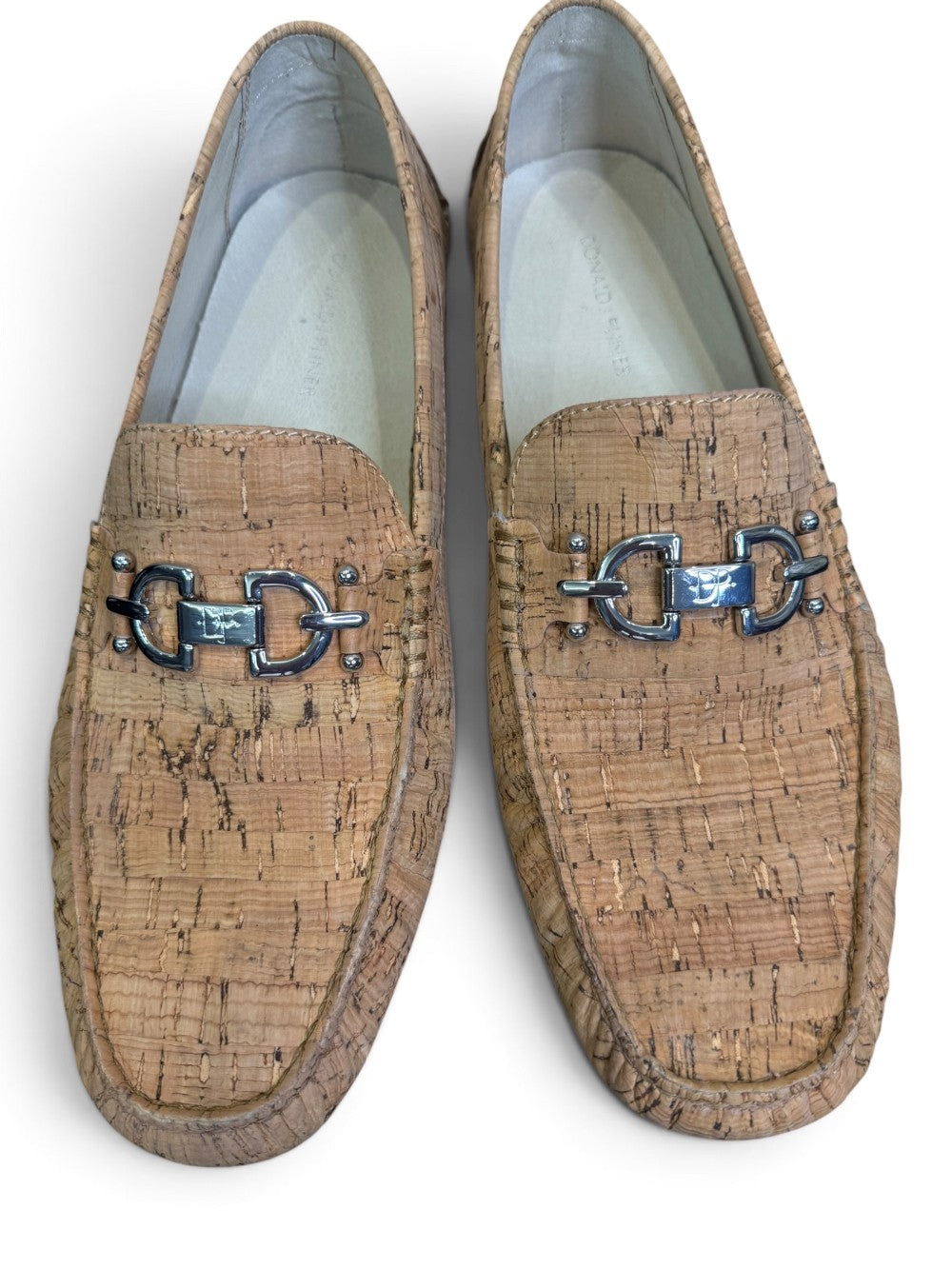 Donald J Pliner Cork-Textured Horsebit Driving Loafers – Tan – Size 11M|794