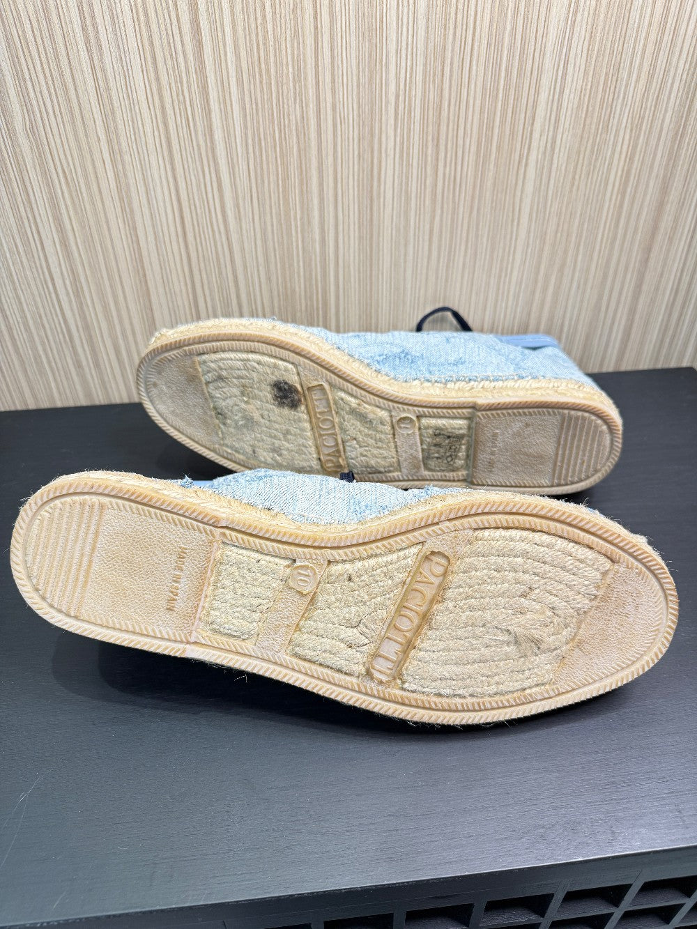 Cesare Paciotti PB301/27T Denim Stone Washed High-Top Espadrille Sneakers Size US Men's 10|248