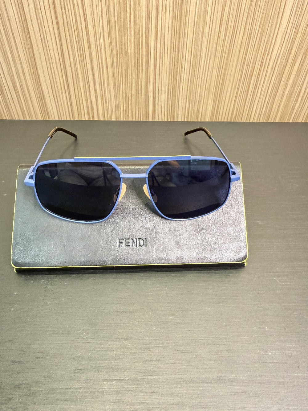 Product Name  Fendi FF M0007/S Blue Metal Aviator Sunglasses 58-16-145|365