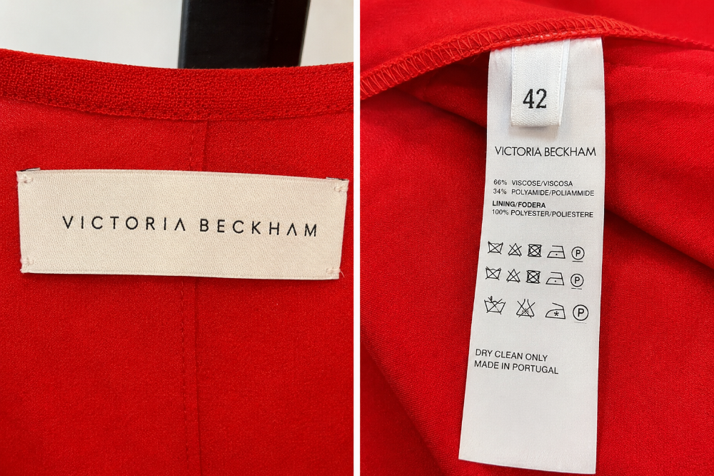 Victoria Beckham Red Silk Draped Floral Panel Top – US 8 / UK 12|545