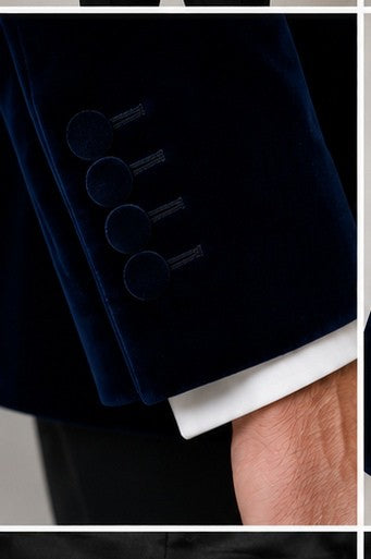 Tom Ford Shelton Navy Velvet Tuxedo Jacket – Men's Size 50R|518