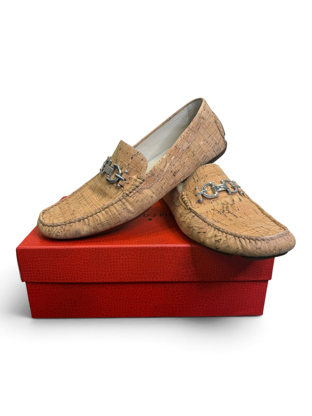 Donald J Pliner Cork-Textured Horsebit Driving Loafers – Tan – Size 11M|795