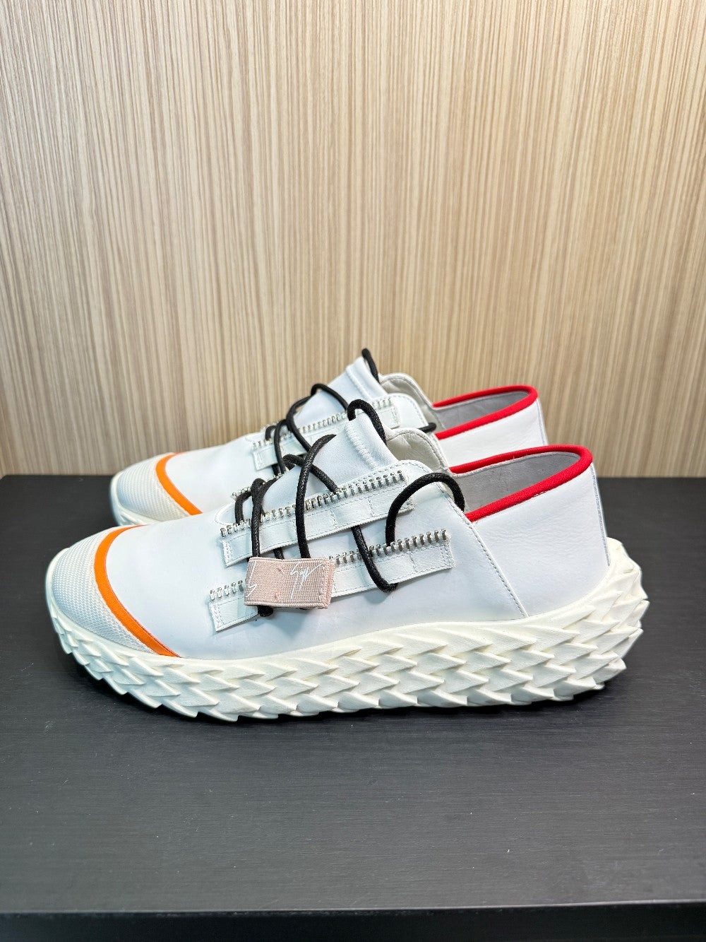 Giuseppe Zanotti Urchin 10 SC "Ulan Bianco" White Leather Sneakers Size EU 39|296
