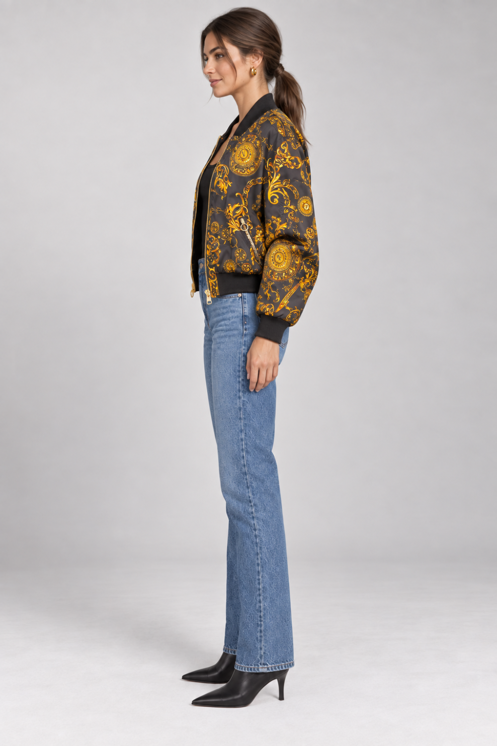 Versace Jeans Couture Reversible Baroque Bomber Jacket|1015