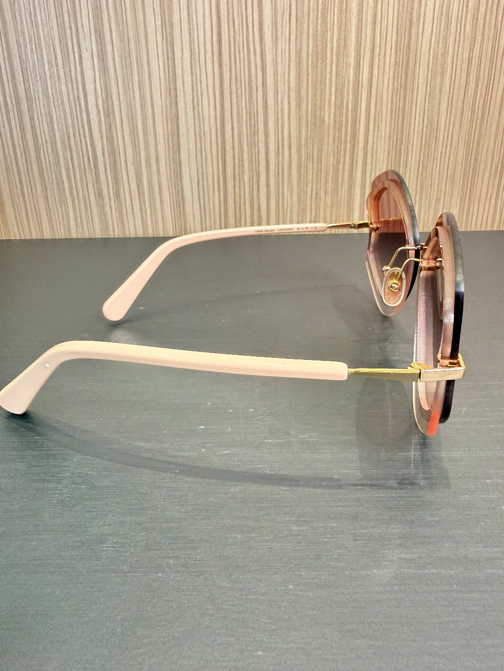 Zimmermann Gibson Oversized Rimless Gradient Sunglasses – Pink/Burgundy – Handcrafted in Italy|440