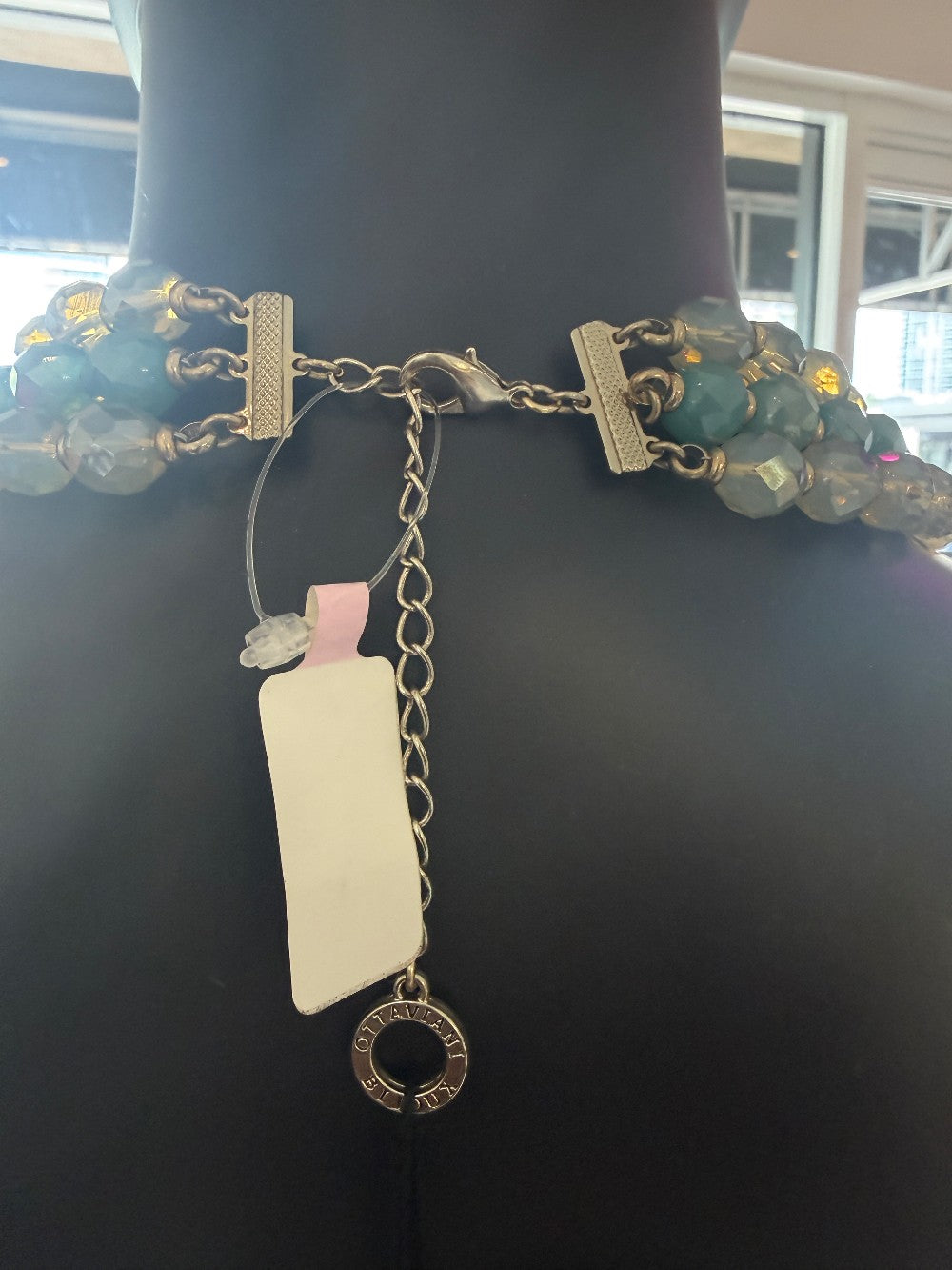 Ottaviani Turquoise Multi-Strand Crystal Statement Necklace|854