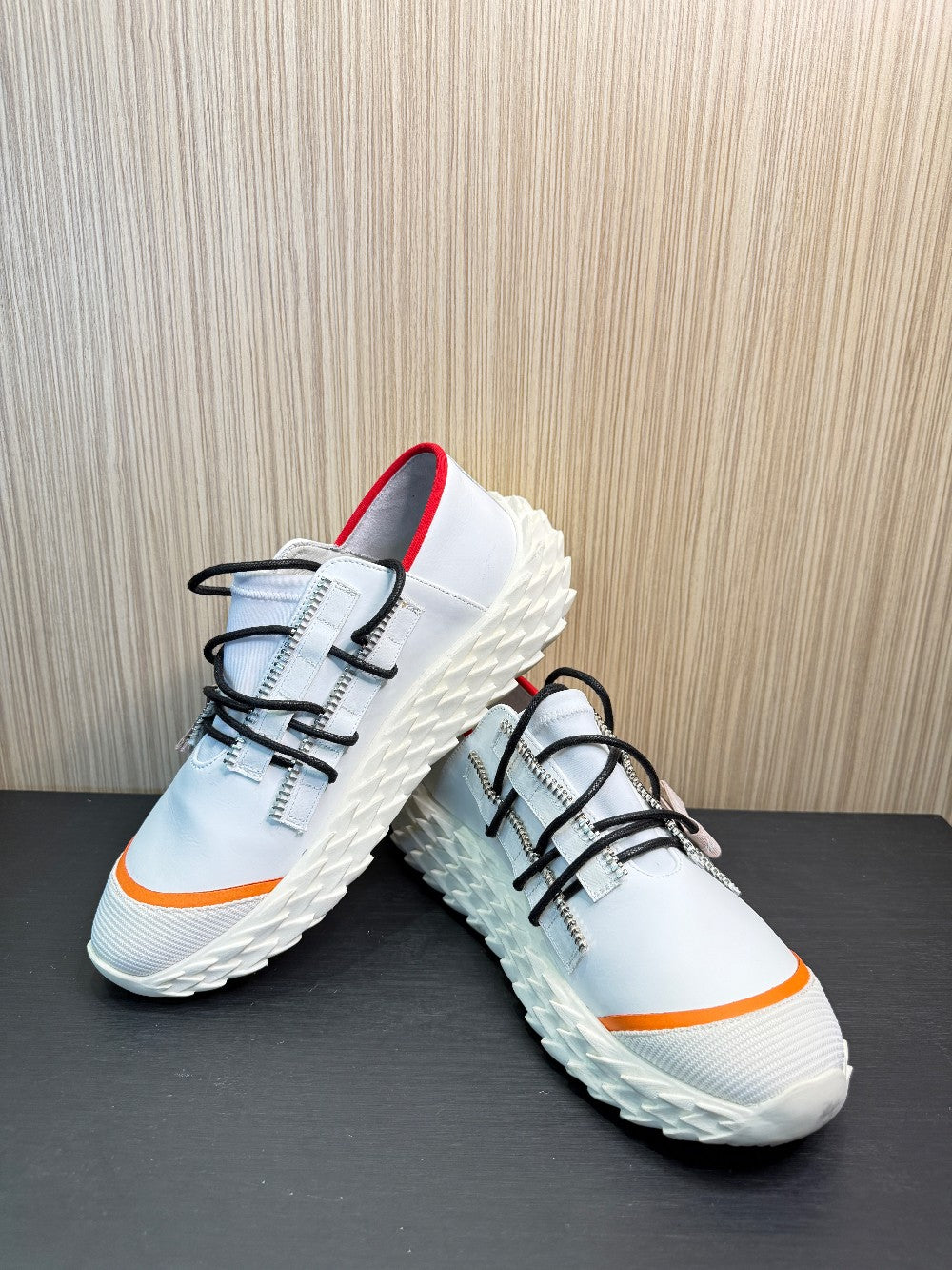 Giuseppe Zanotti Urchin 10 SC "Ulan Bianco" White Leather Sneakers Size EU 39|295