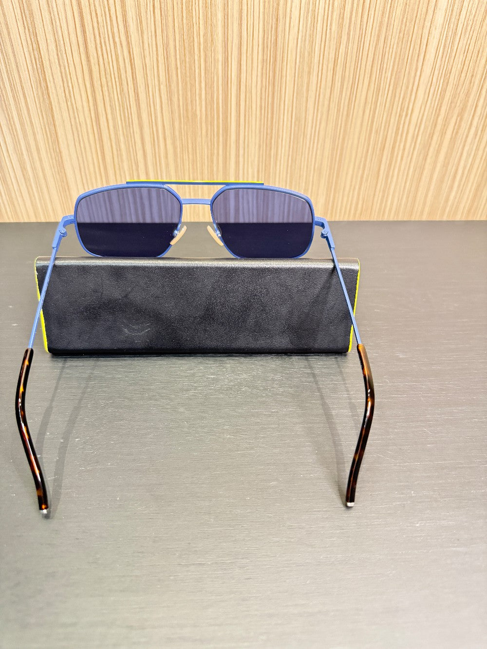 Product Name  Fendi FF M0007/S Blue Metal Aviator Sunglasses 58-16-145|364