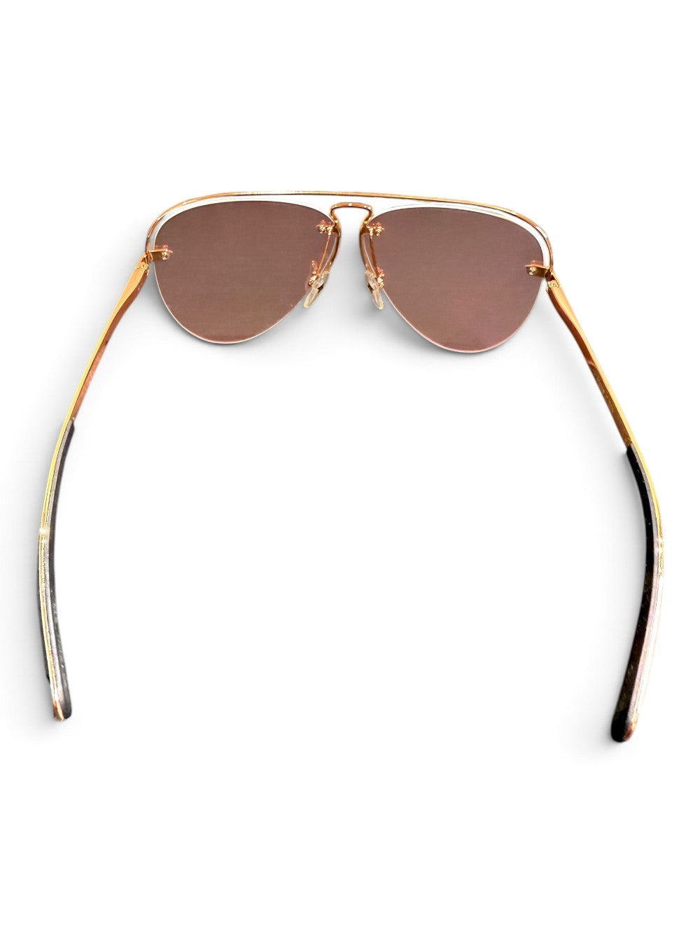 Louis Vuitton Z176 M4V1Z Rimless Aviator Sunglasses Rose Gold Size 63-10-140|803