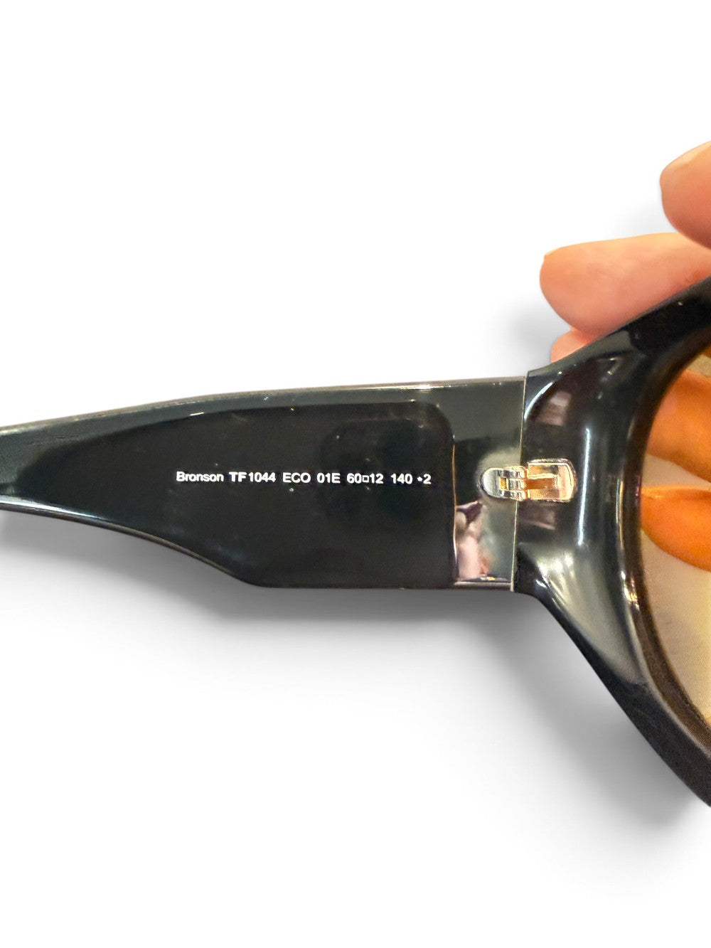 Tom Ford Bronson TF1044 01E Oversized Aviator Sunglasses Size 60-12-140 – Shiny Black / Amber|820