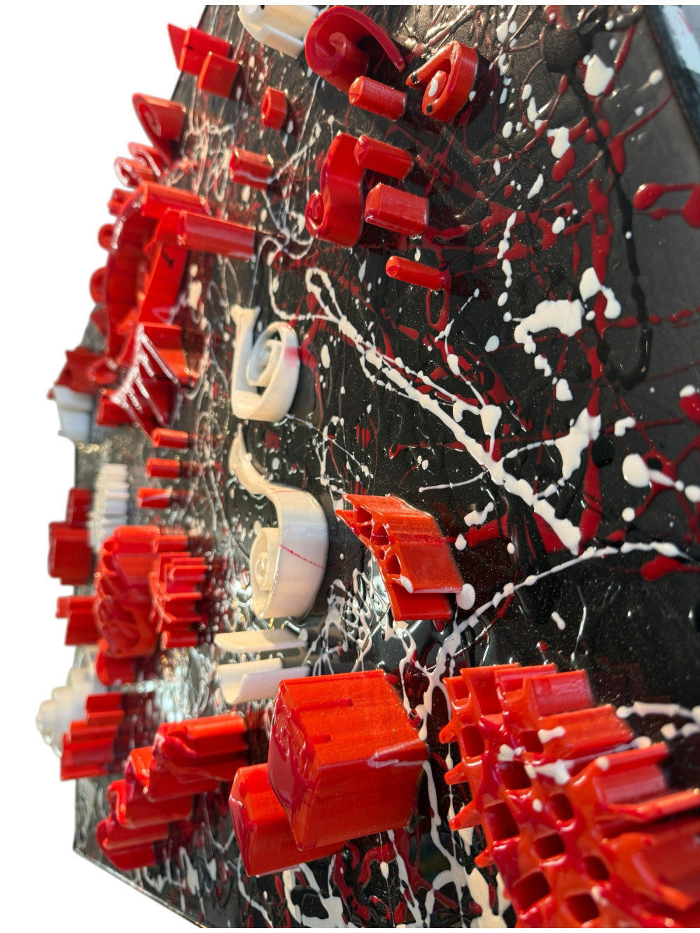 Julio Aguilera – Gratiti Black – Original 3D Mixed Media Painting – 2024|1082