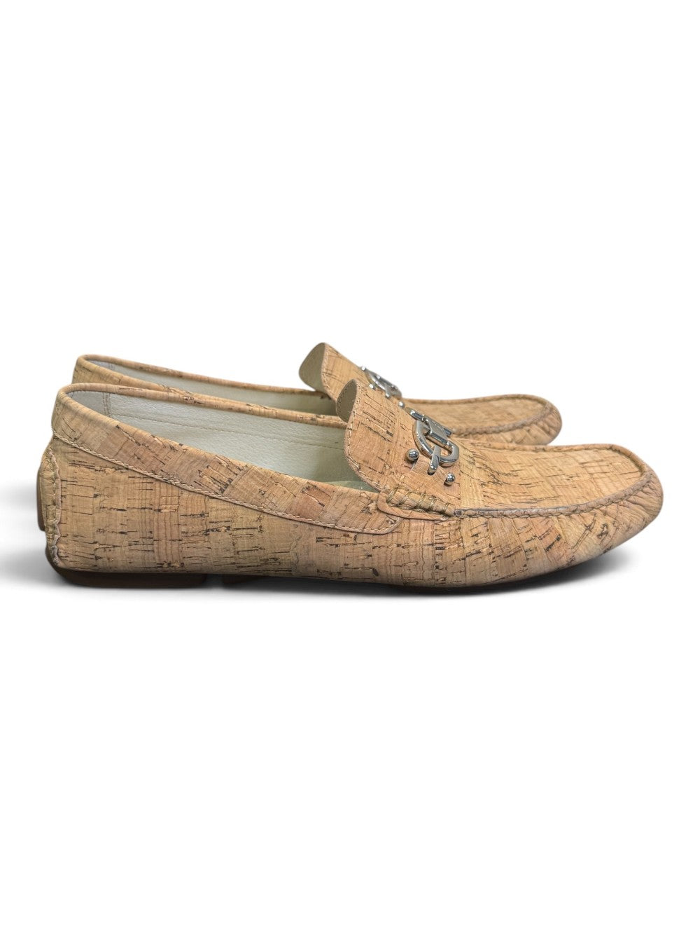 Donald J Pliner Cork-Textured Horsebit Driving Loafers – Tan – Size 11M|793