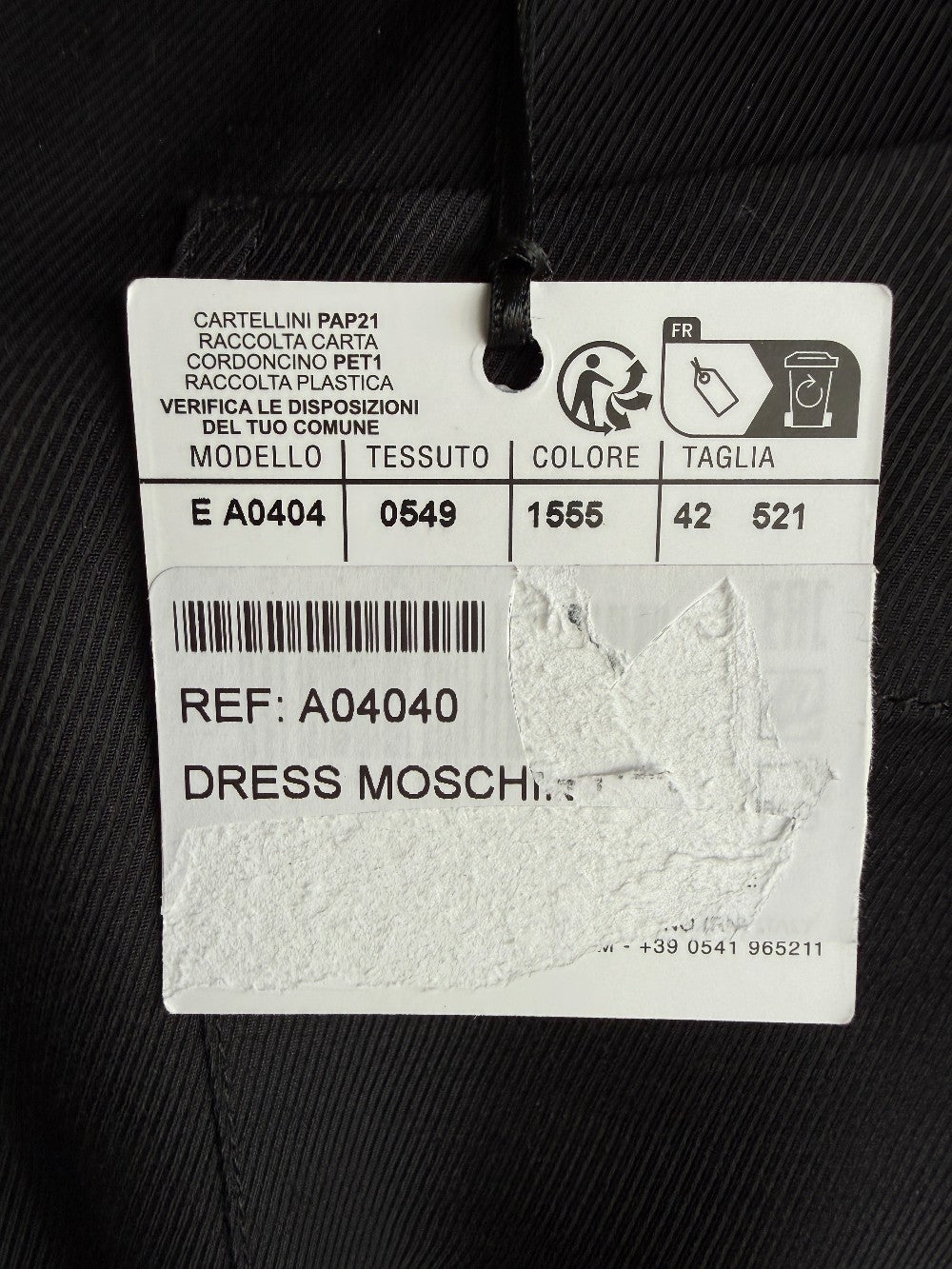 Moschino Couture One-Shoulder Asymmetric Maxi Dress – Black – IT 42 / US 6|503